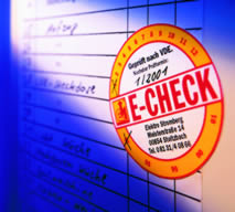 E-Check Plakette